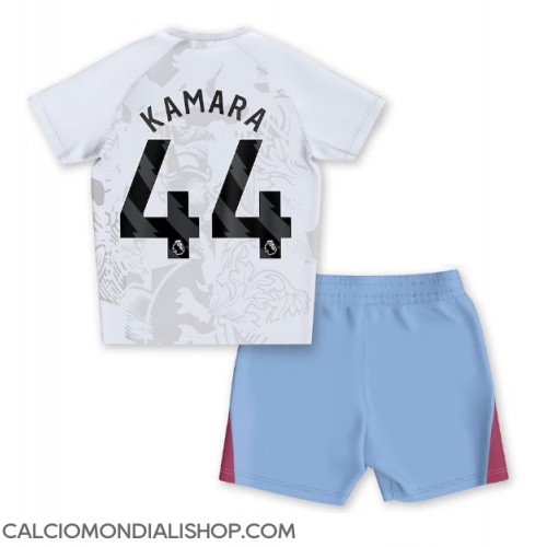 Maglie da calcio Aston Villa Boubacar Kamara #44 Seconda Maglia Bambino 2023-24 Manica Corta (+ Pantaloni corti)